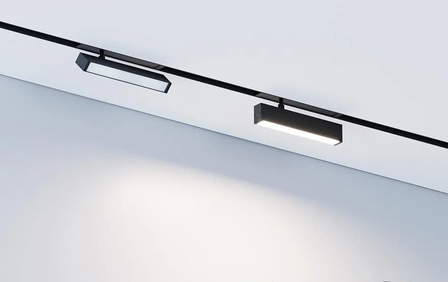 Светильник PINFLAT 1.0, сис.SLIMLINE, Black 9W SMART DIM CRI90 OSRAM TRIX 3000-6000К, 202x25x41мм