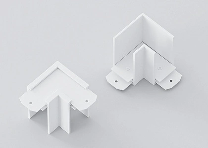 Угловой соединитель потолок-потолок для трековой системы SLIMLINE, white 
